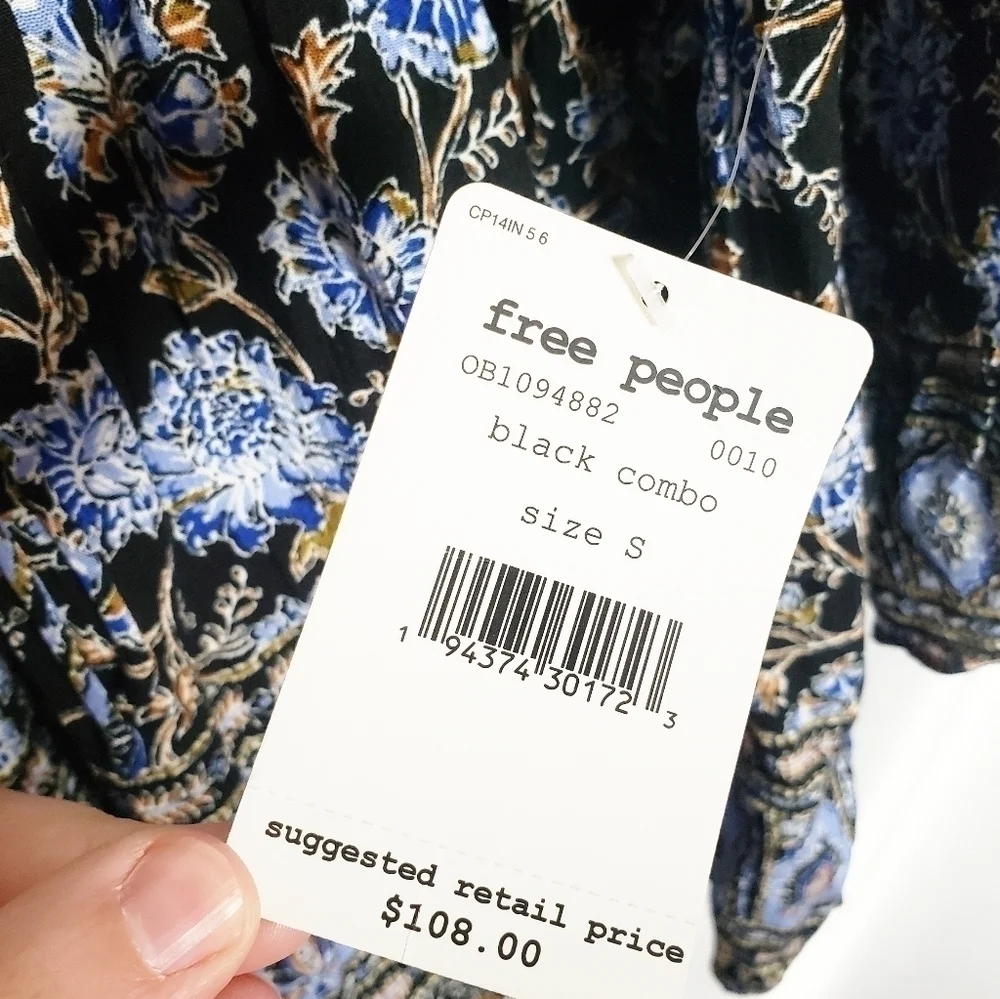 FREE PEOPLE Moonlight Dance Printed Tunic mini dress NWT